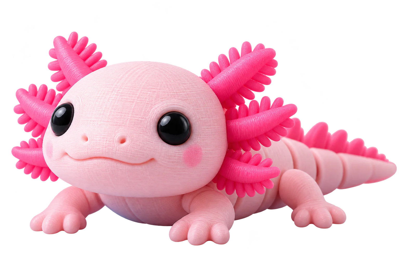Розовая 3D Flexi игрушка аксолотль