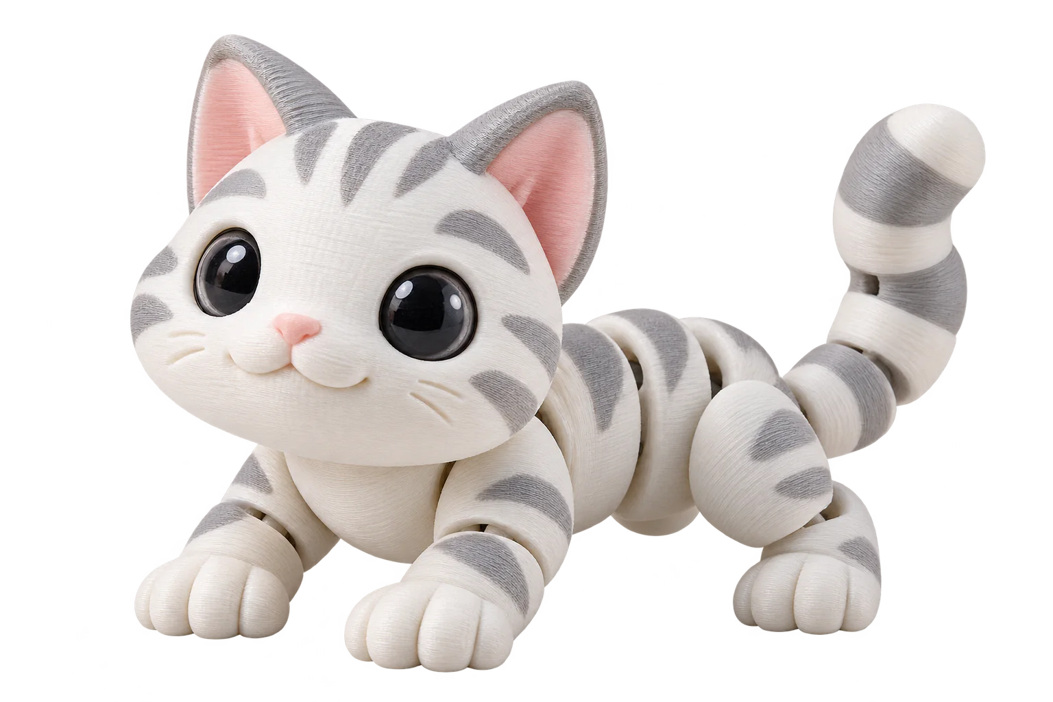 Серая 3D Flexi игрушка котик