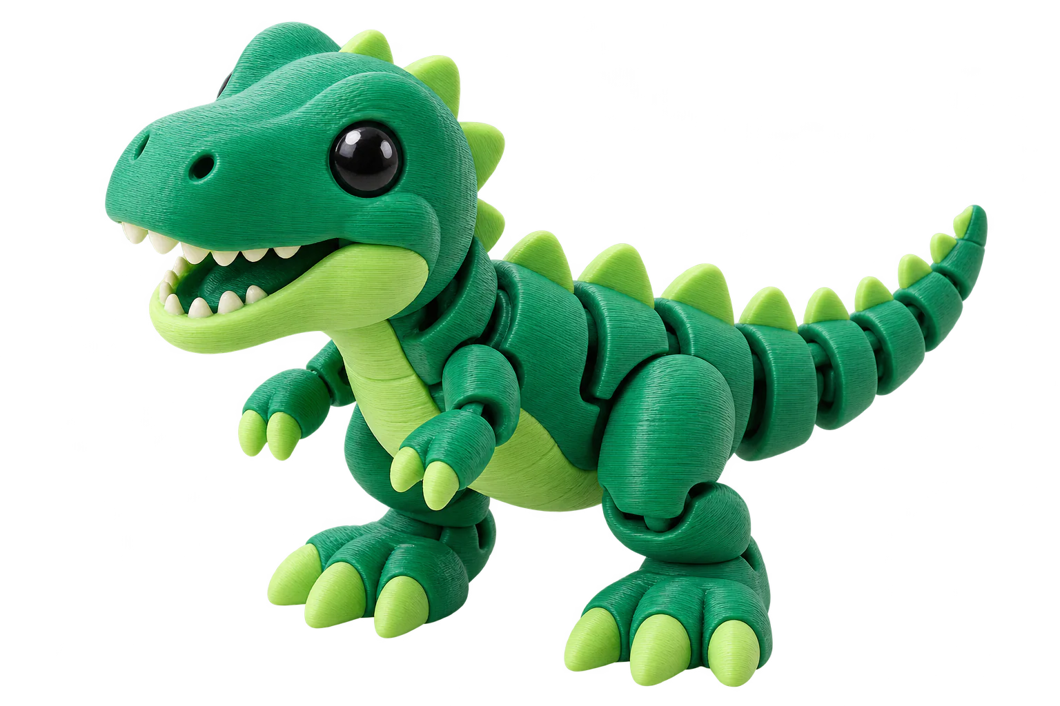 Зелёная 3D Flexi игрушка динозавр