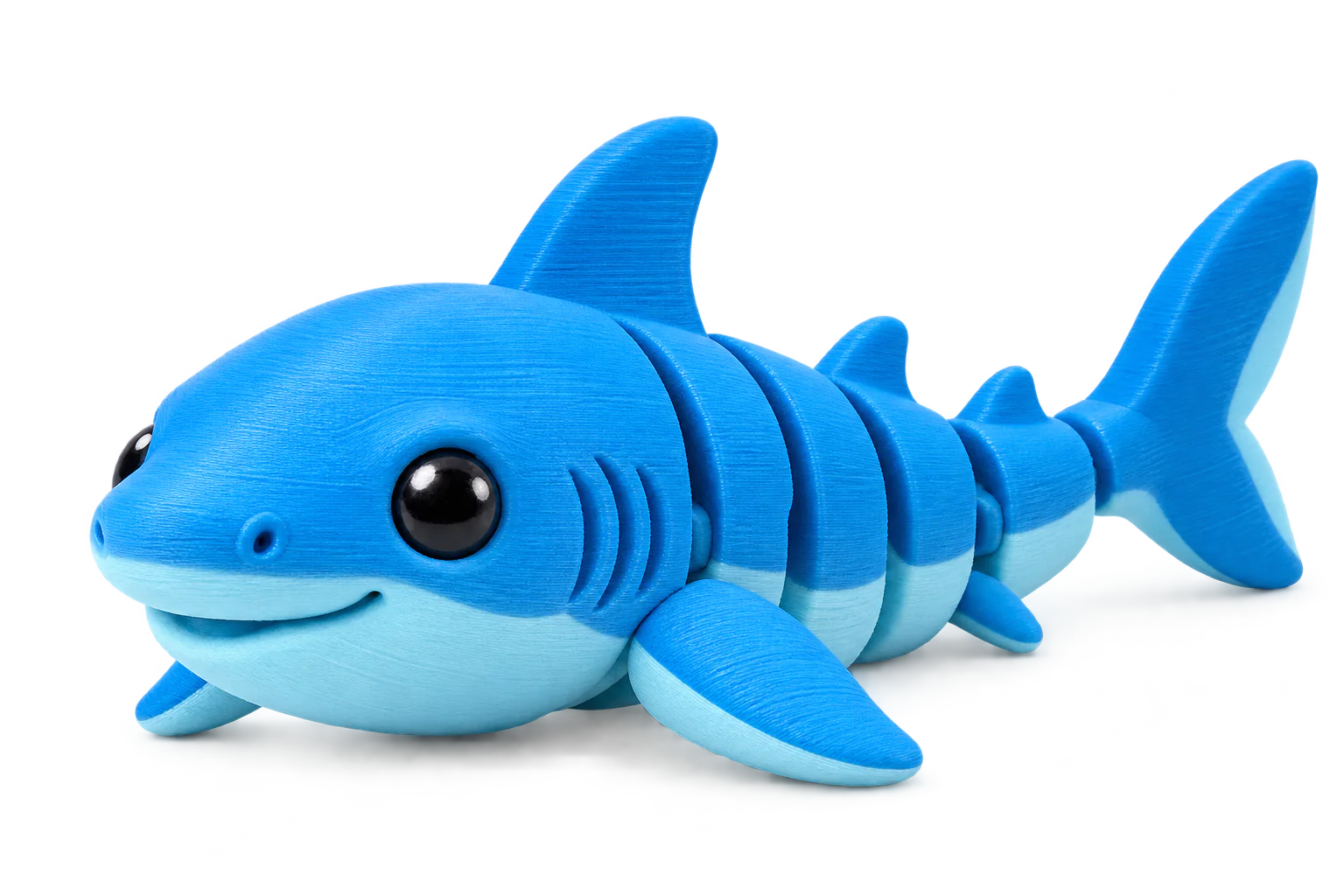 Голубая 3D Flexi игрушка акула